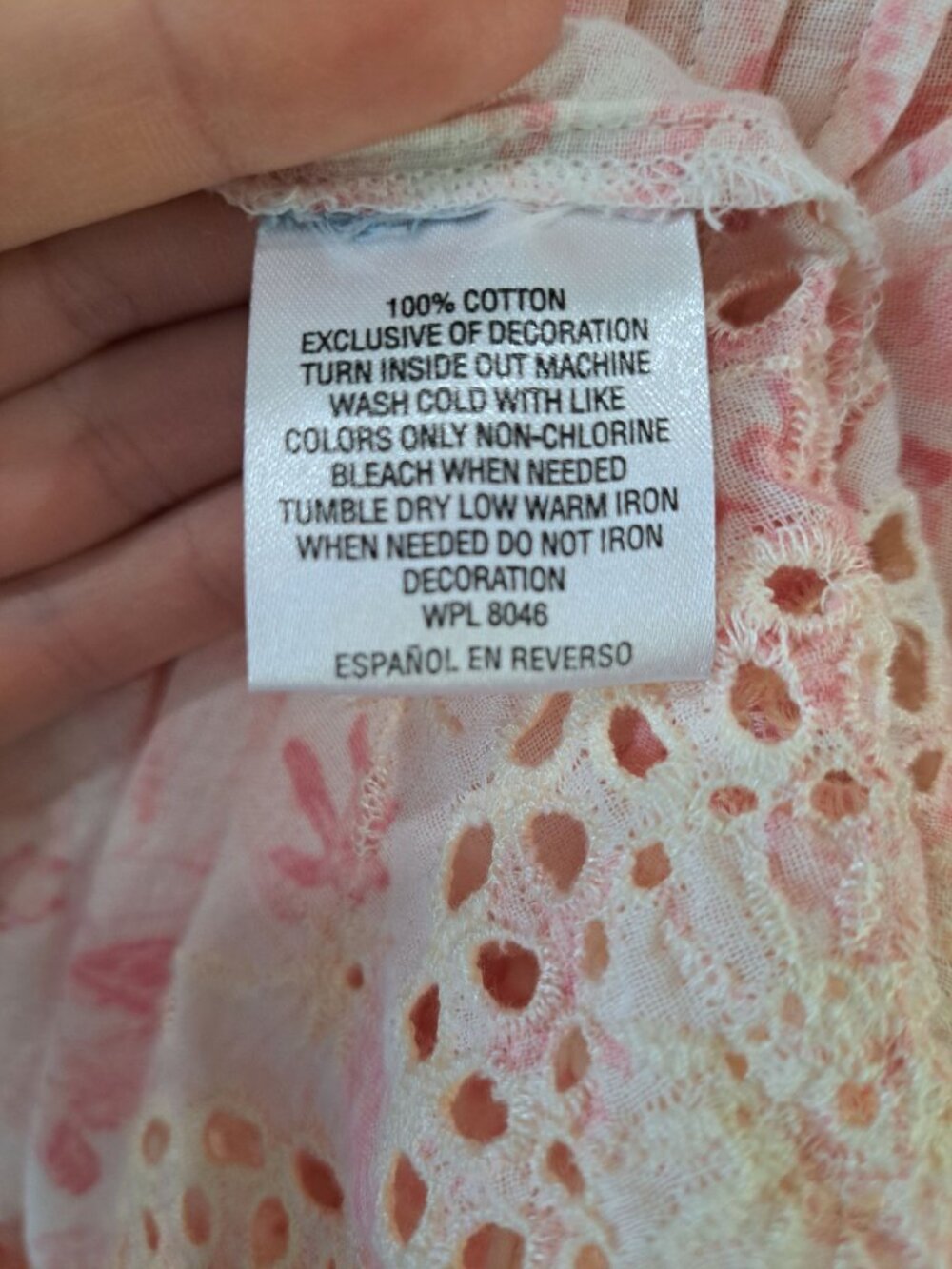 New 3XL Floral Style & Co Womens Button-Front Blouse Pleated Lace Cottagecore - Picture 6 of 12